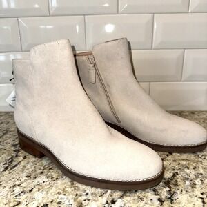 New - COLE HAAN ANKLE BOOTS TAN WATERPROOF RAMONA SUEDE WOMEN'S SIZE 8 B. W30875